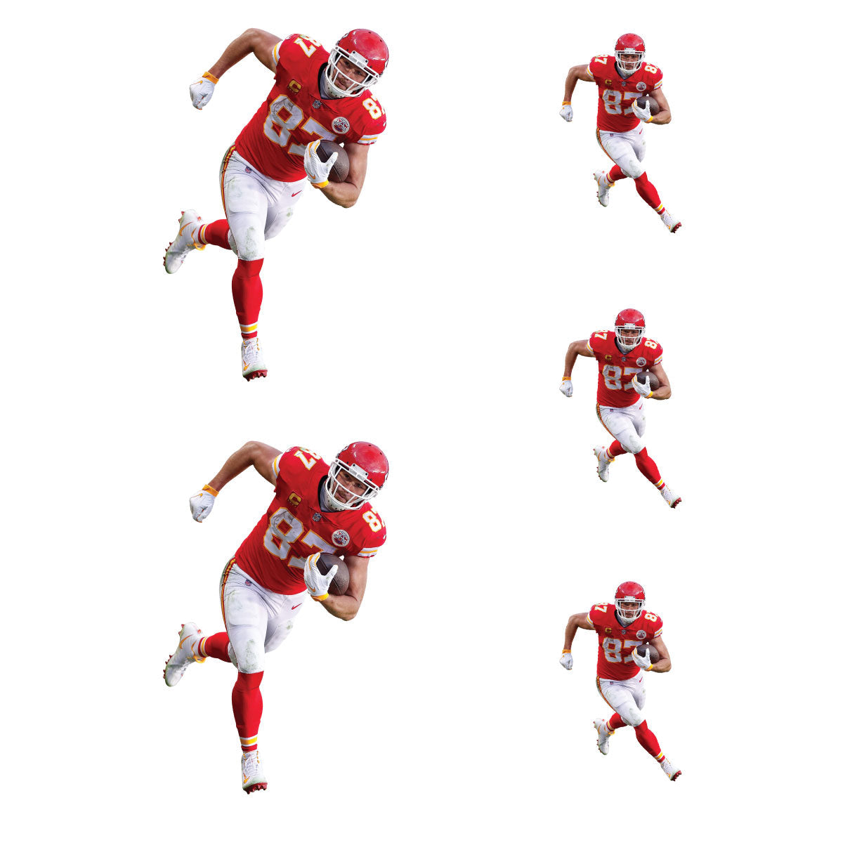 Travis Kelce - 5 Player Minis (Mixed Sizes) - Official NFL - Kansas City Chiefs - Reusable Vinyl Decals