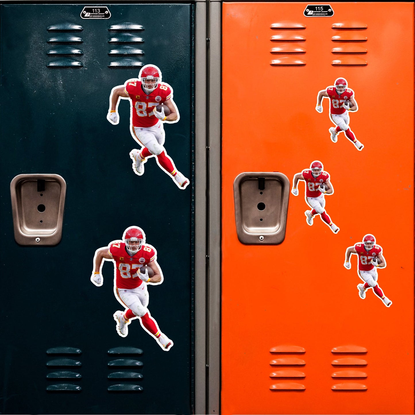 Travis Kelce - 5 Player Minis (Mixed Sizes) - Official NFL - Kansas City Chiefs - Reusable Vinyl Decals