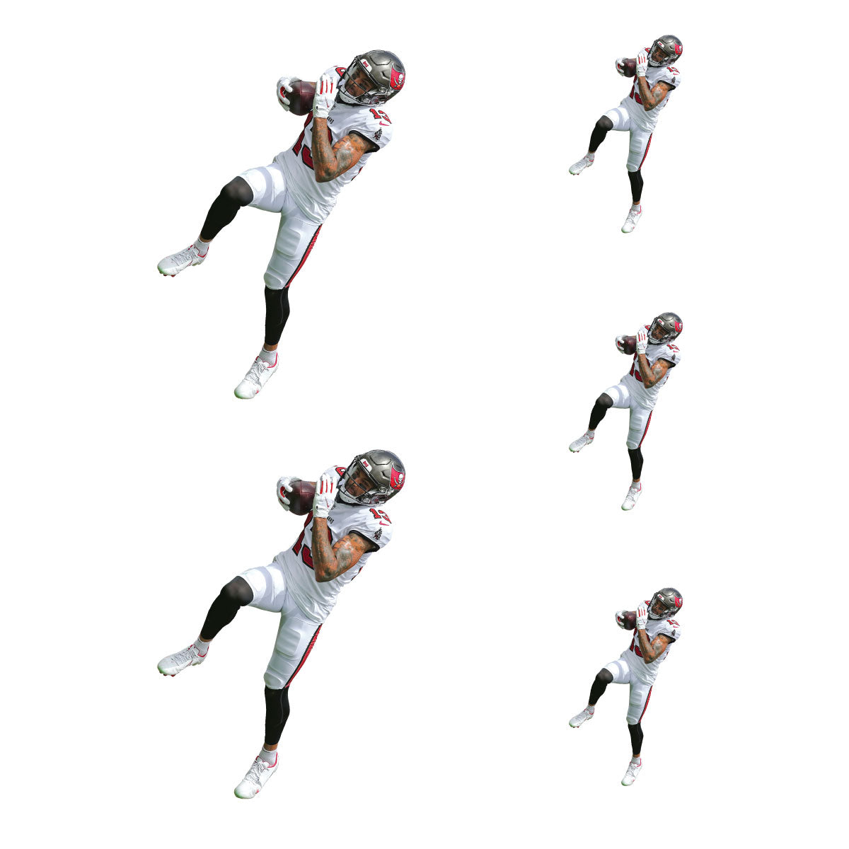 Mike Evans - 5 Player Minis (Mixed Sizes) - Official NFL - Tampa Bay Buccaneers - Reusable Vinyl Decals