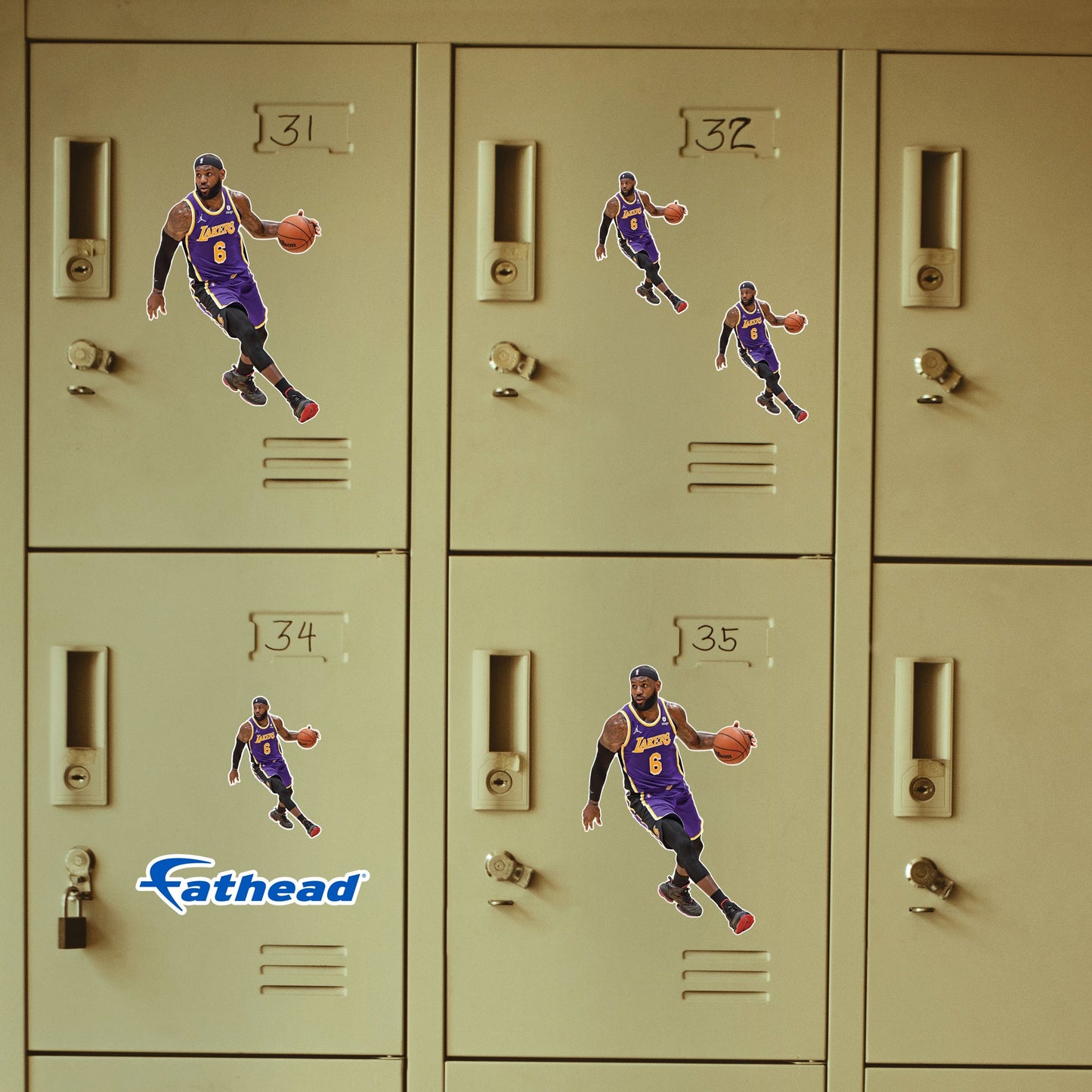 LeBron James - 5 Statement Jersey Minis (Mixed Sizes) - Official NBA - Los Angeles Lakers - Reusable Vinyl Decals