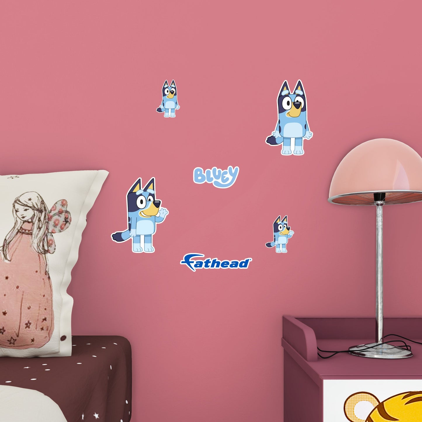 Bluey - 5 Character Minis (Mixed Sizes) - Official BBC - Reusable Vinyl Decals