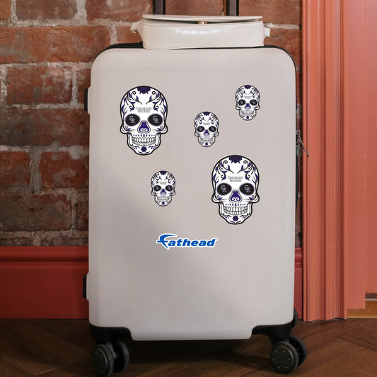 Colorado Rockies - 5 Sugar Skull Logo Minis (Mixed Sizes) - Official MLB - Reusable Vinyl Decals