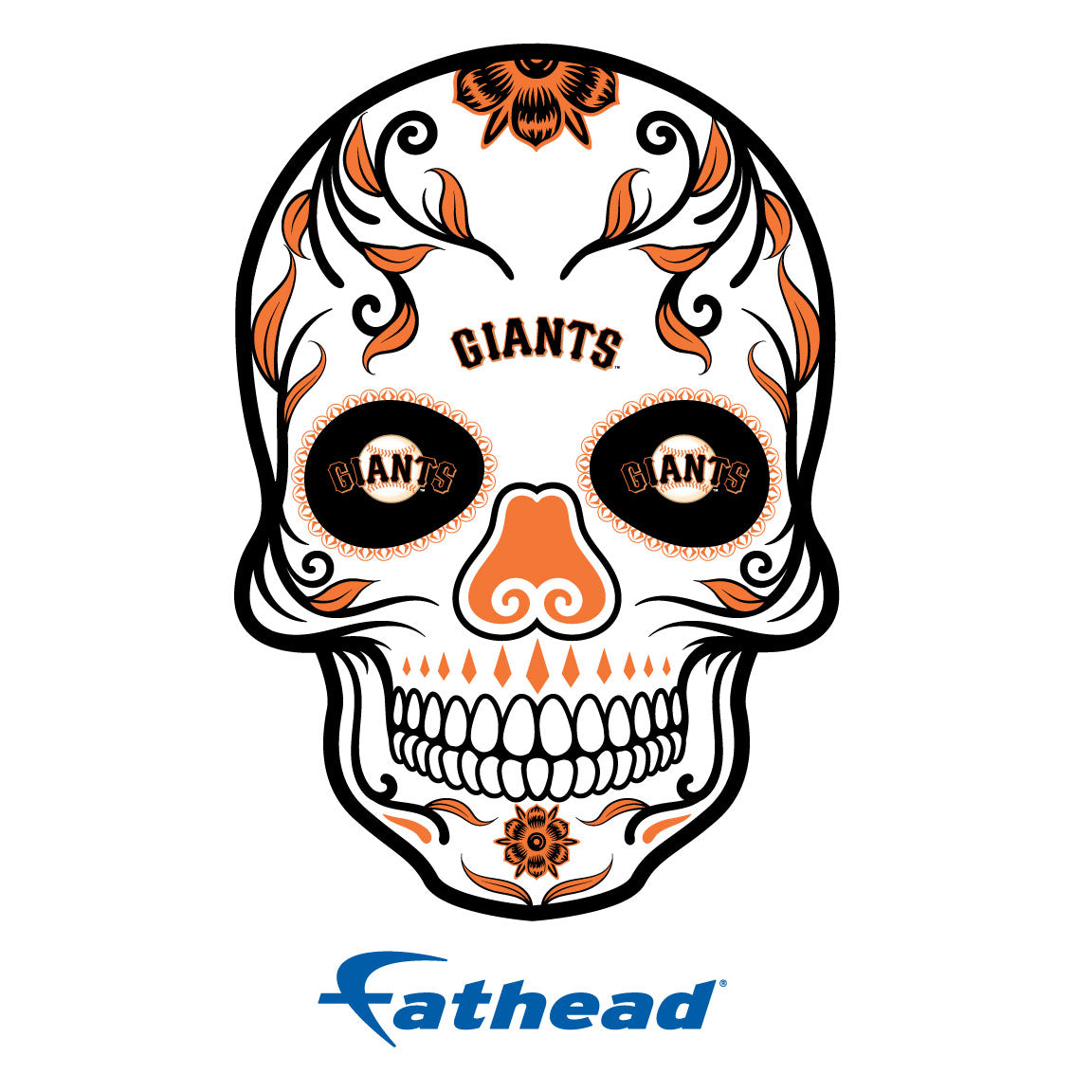 San Francisco Giants - 5 Sugar Skull Logo Minis (Mixed Sizes) - Official MLB - Reusable Vinyl Decals