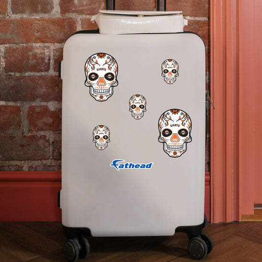 San Francisco Giants - 5 Sugar Skull Logo Minis (Mixed Sizes) - Official MLB - Reusable Vinyl Decals