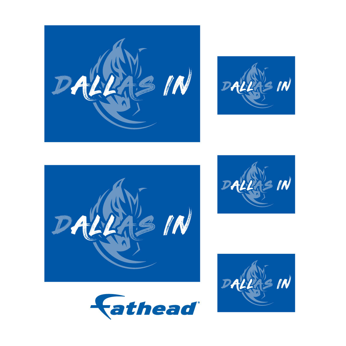 Dallas Mavericks - 5 Logo Minis (Mixed Sizes) - Official NBA - Reusable Vinyl Decals
