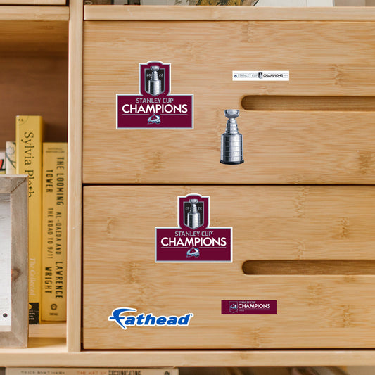 Colorado Avalanche - 5 Logo Minis (Mixed Sizes) - Official NHL - 2022 Stanley Cup Champions - Reusable Vinyl Decals