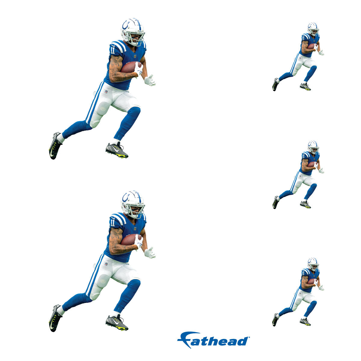 Michael Pittman Jr. - 5 Minis (Mixed Sizes) - Official NFL - Indianapolis Colts - Reusable Vinyl Decals