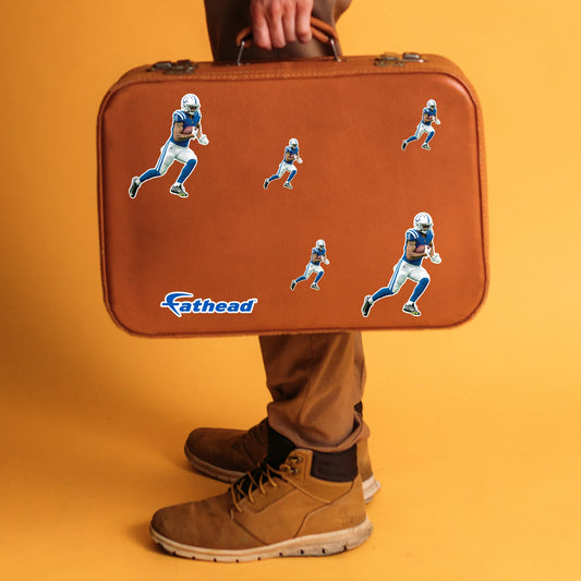 Michael Pittman Jr. - 5 Minis (Mixed Sizes) - Official NFL - Indianapolis Colts - Reusable Vinyl Decals