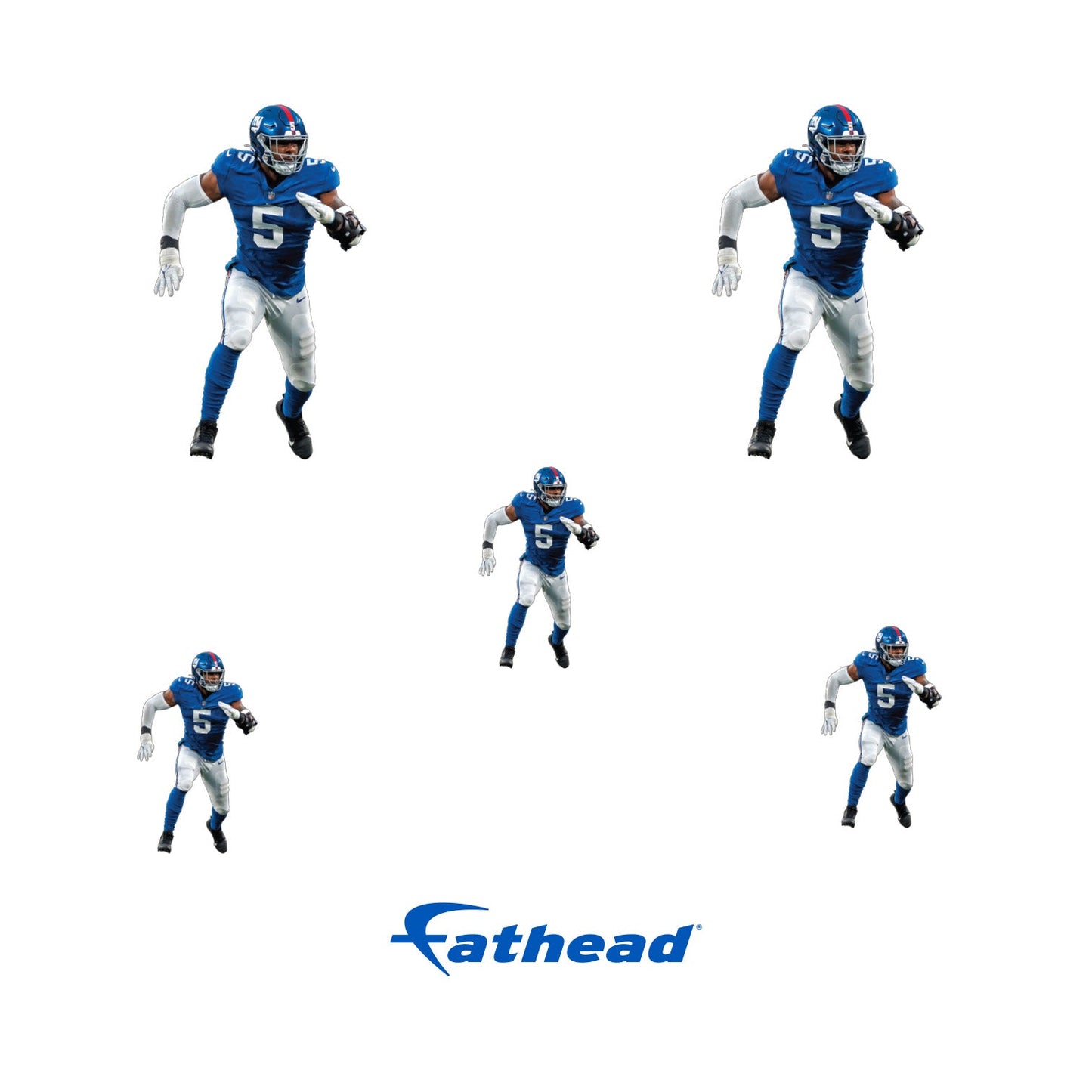 Kayvon Thibodeaux - 5 Minis (Mixed Sizes) - Official NFL - New York Giants - Reusable Vinyl Decals
