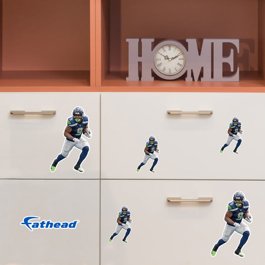 Kenneth Walker III - 5 Minis (Mixed Sizes) - Official NFL - Seattle Seahawks - Reusable Vinyl Decals