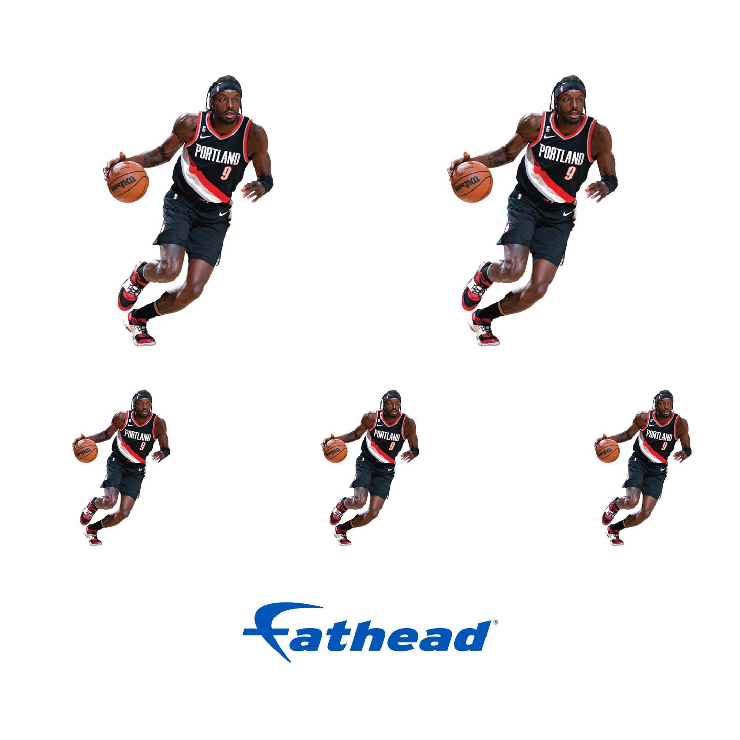 Jerami Grant - 5 Minis (Mixed Sizes) - Official NBA - Portland Trail Blazers - Reusable Vinyl Decals