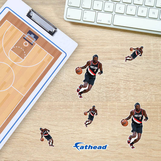 Jerami Grant - 5 Minis (Mixed Sizes) - Official NBA - Portland Trail Blazers - Reusable Vinyl Decals