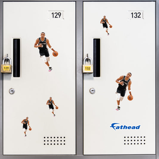 Keldon Johnson - 5 Minis (Mixed Sizes) - Official NBA - San Antonio Spurs - Reusable Vinyl Decals