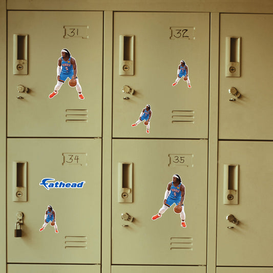 Luguentz Dort - 5 Minis (Mixed Sizes) - Official NBA - Oklahoma City Thunder - Reusable Vinyl Decals