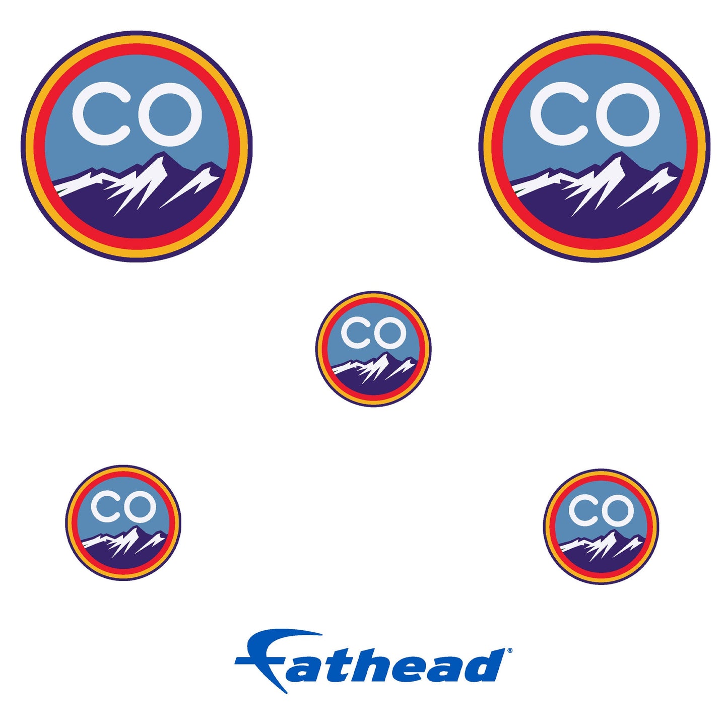 Colorado Rockies - 5 Logo Minis (Mixed Sizes) - Official MLB - Reusable Vinyl Decals #2