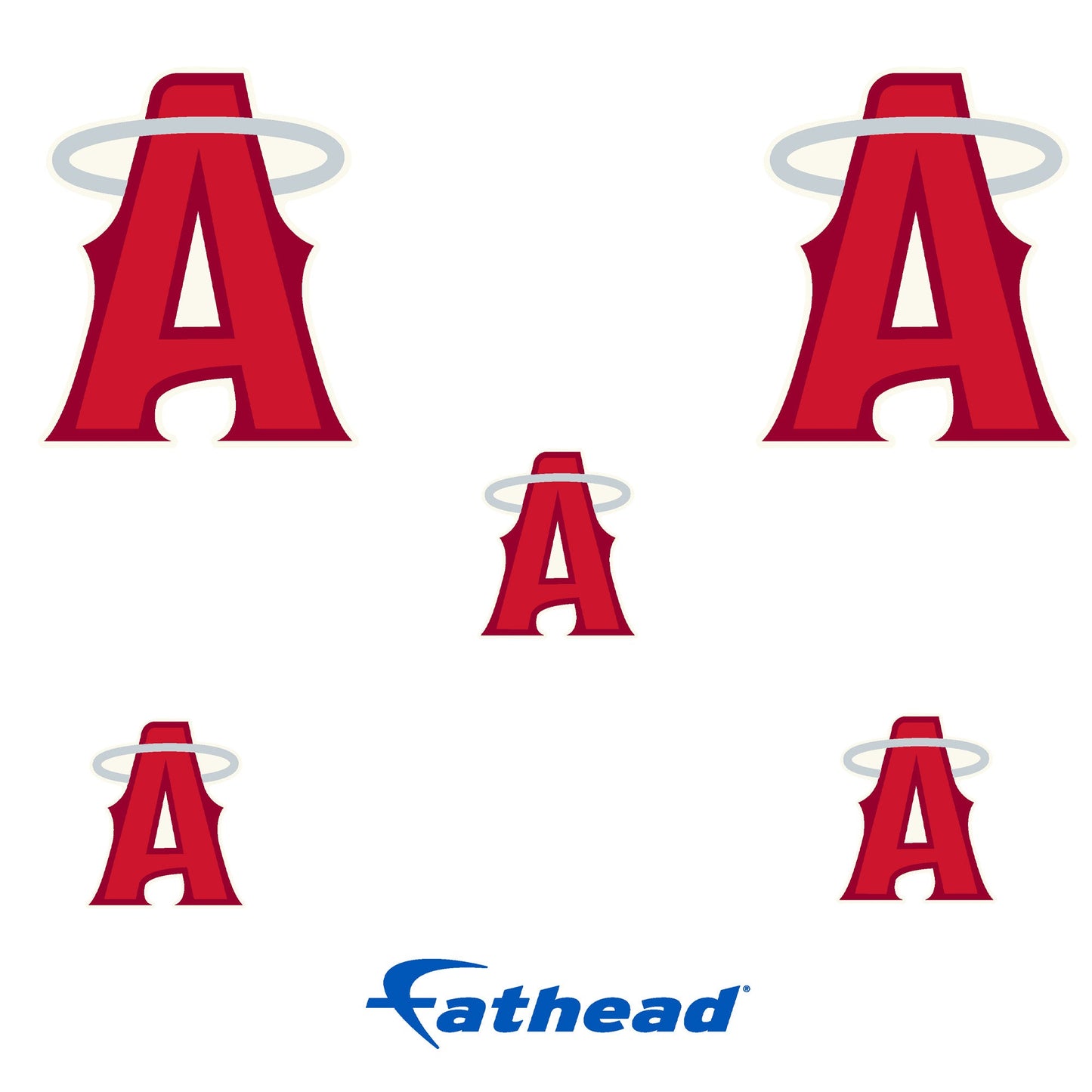 Los Angeles Angels - 5 Logo Minis (Mixed Sizes) - Official MLB - Reusable Vinyl Decals