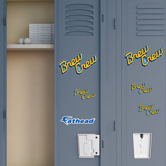 Milwaukee Brewers - 5 Logo Minis (Mixed Sizes) - Official MLB - Brew Crew City Connect - Reusable Vinyl Decals