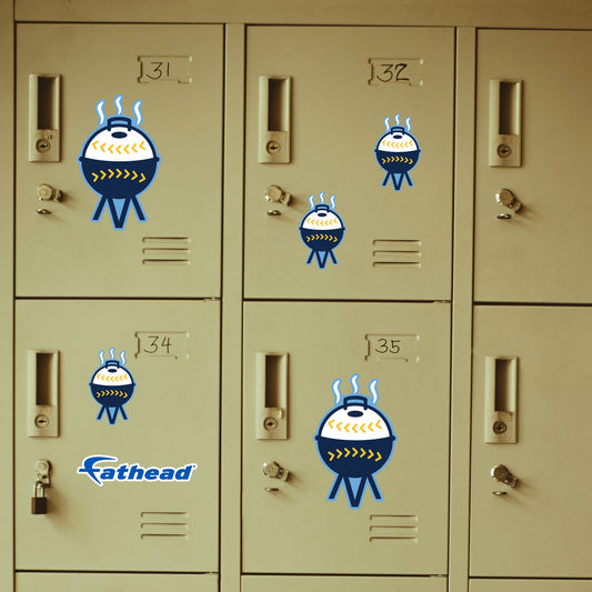 Milwaukee Brewers - 5 Logo Minis (Mixed Sizes) - Official MLB - Reusable Vinyl Decals