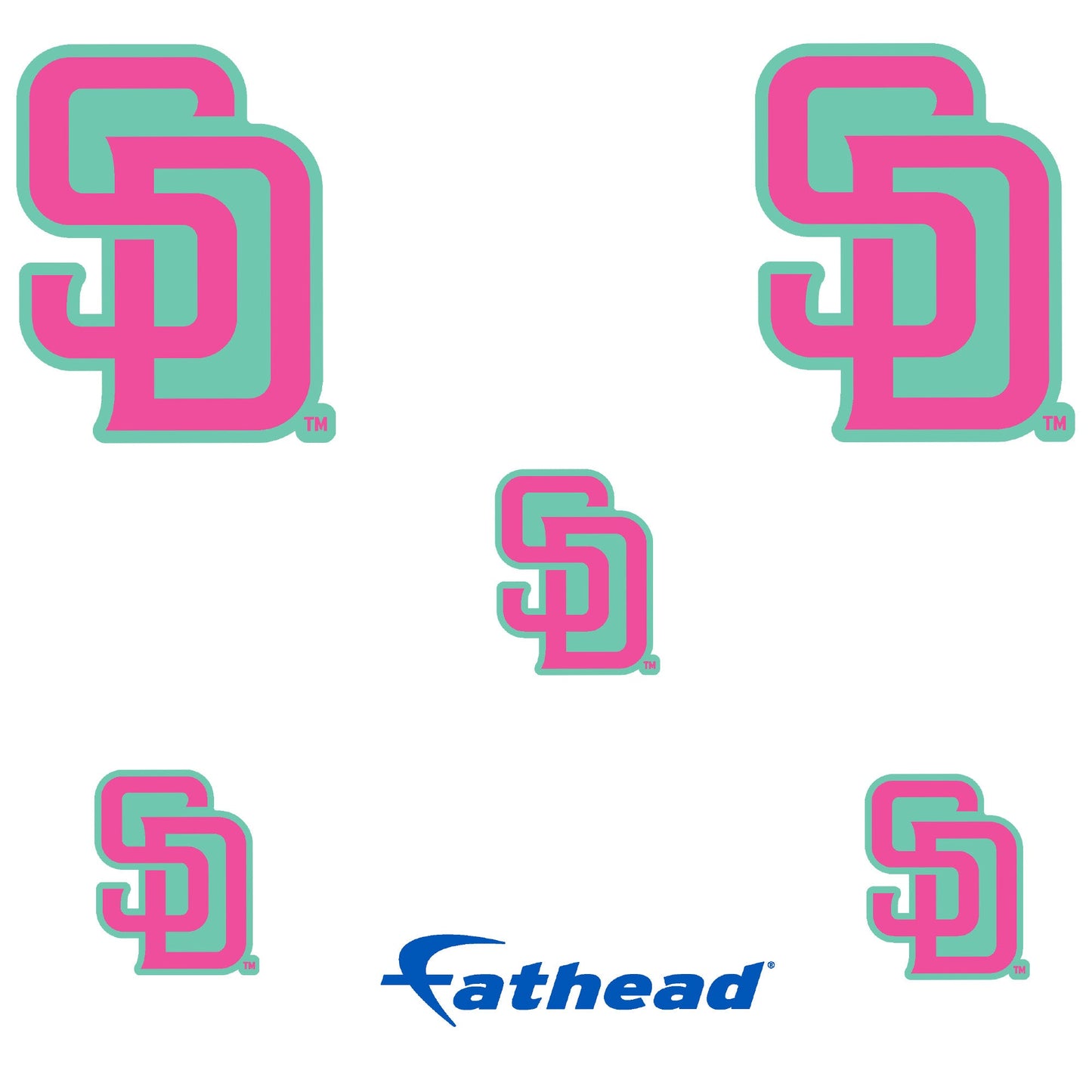 San Diego Padres - 5 Logo Minis (Mixed Sizes) - Official MLB - Reusable Vinyl Decals #3