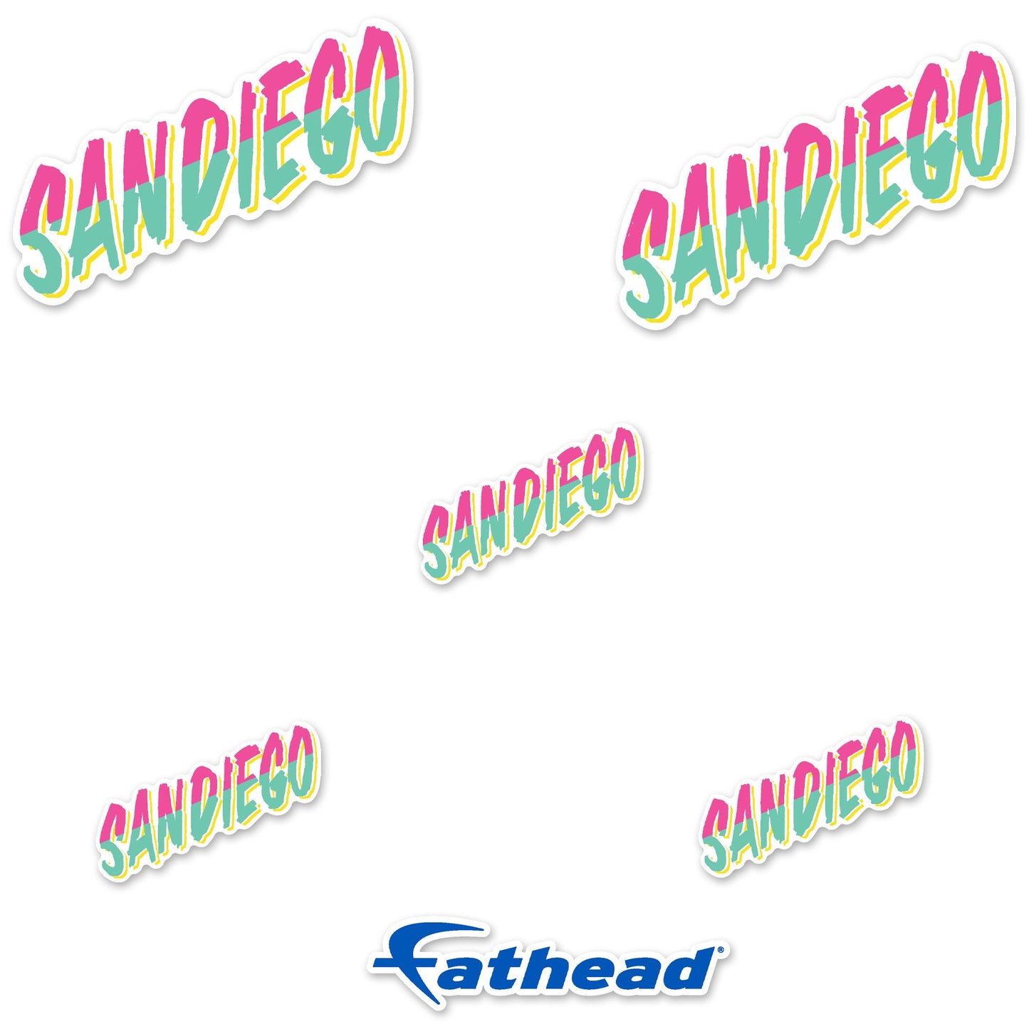 San Diego Padres - 5 Logo Minis (Mixed Sizes) - Official MLB - Reusable Vinyl Decals #1
