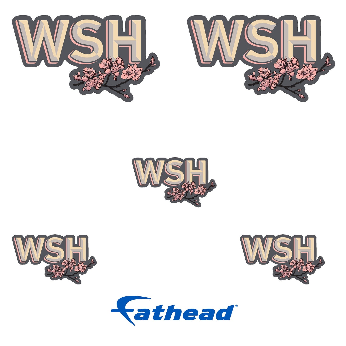 Washington Nationals - 5 Logo Minis (Mixed Sizes) - Official MLB - Reusable Vinyl Decals