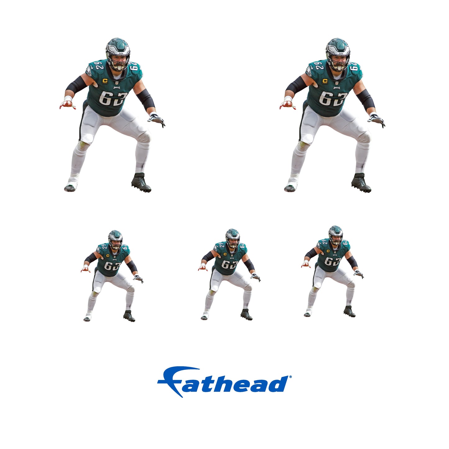 Jason Kelce - 5 Minis (Mixed Sizes) - Official NFL - Philadelphia Eagles - Reusable Vinyl Decals