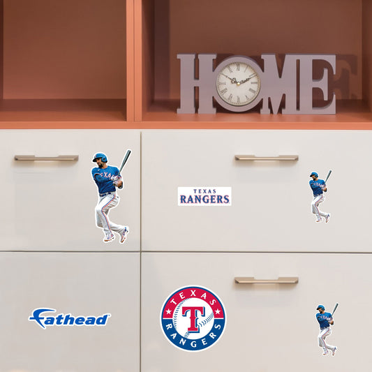 Marcus Semien - 5 Minis (Mixed Sizes) - Official MLB - Texas Rangers - Reusable Vinyl Decals