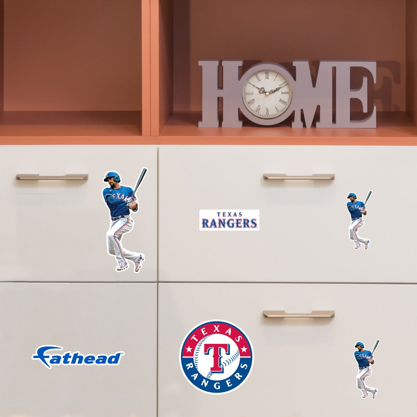 Marcus Semien - 5 Minis (Mixed Sizes) - Official MLB - Texas Rangers - Reusable Vinyl Decals