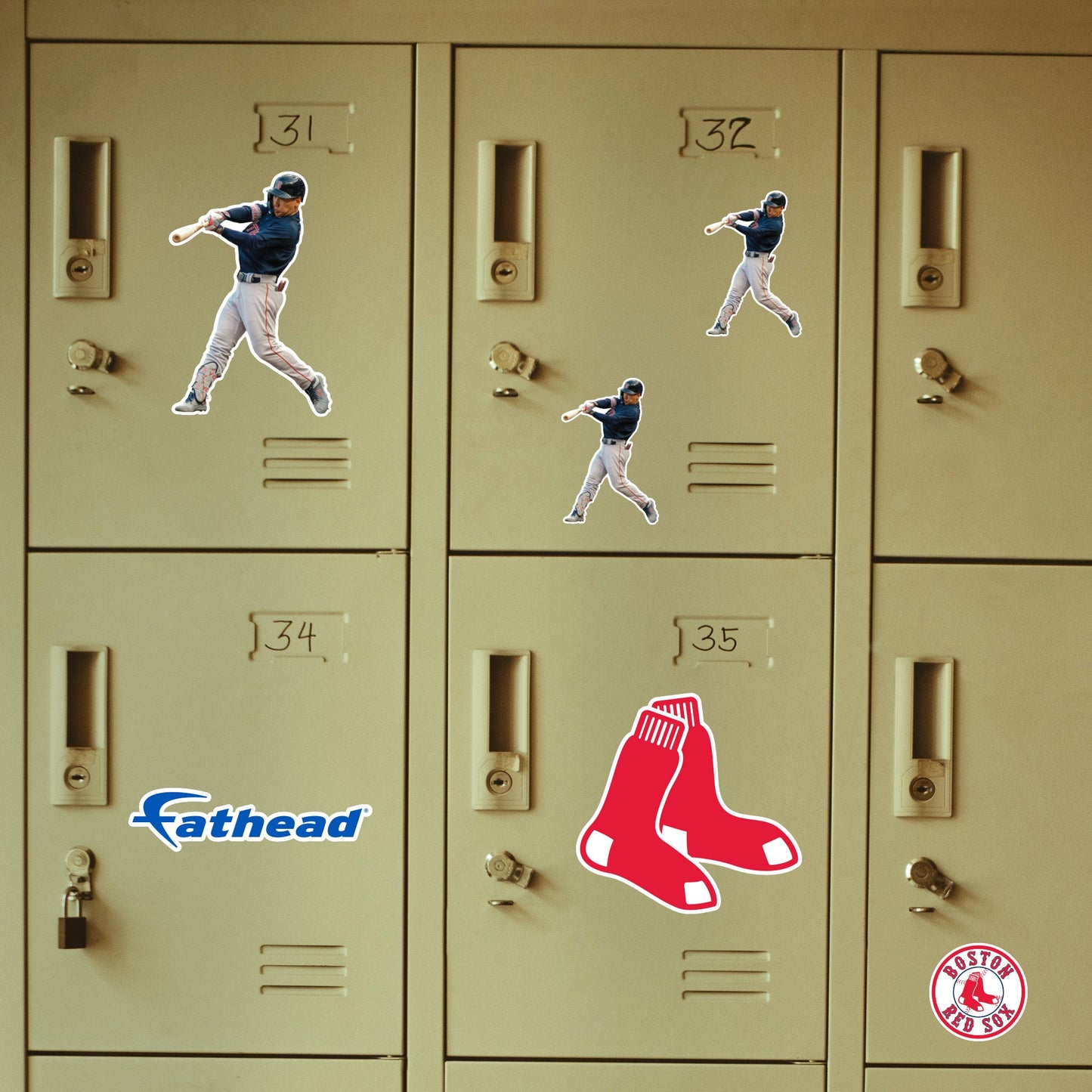 Masataka Yoshida - 5 Minis (Mixed Sizes) - Official MLB - Boston Red Sox - Reusable Vinyl Decals