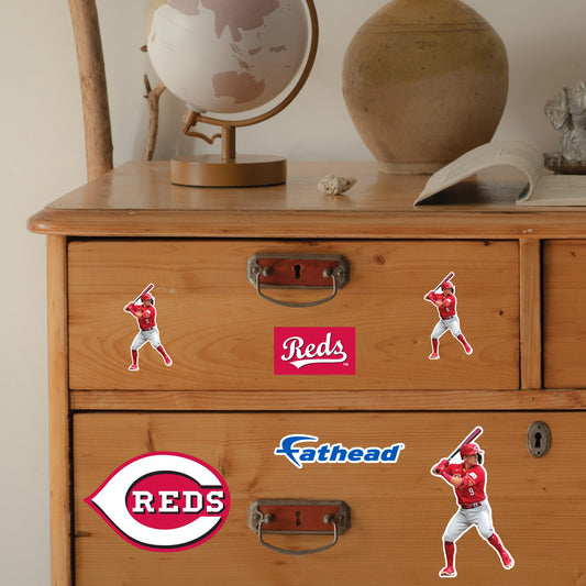 Matt McLain - 5 Minis (Mixed Sizes) - Official MLB - Cincinnati Reds - Reusable Vinyl Decals