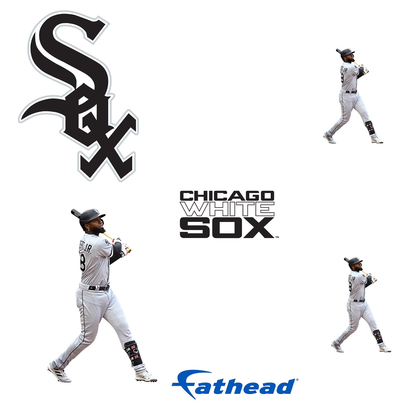 Luis Robert Jr. - 5 Minis (Mixed Sizes) - Official MLB - Chicago White Sox - Reusable Vinyl Decals