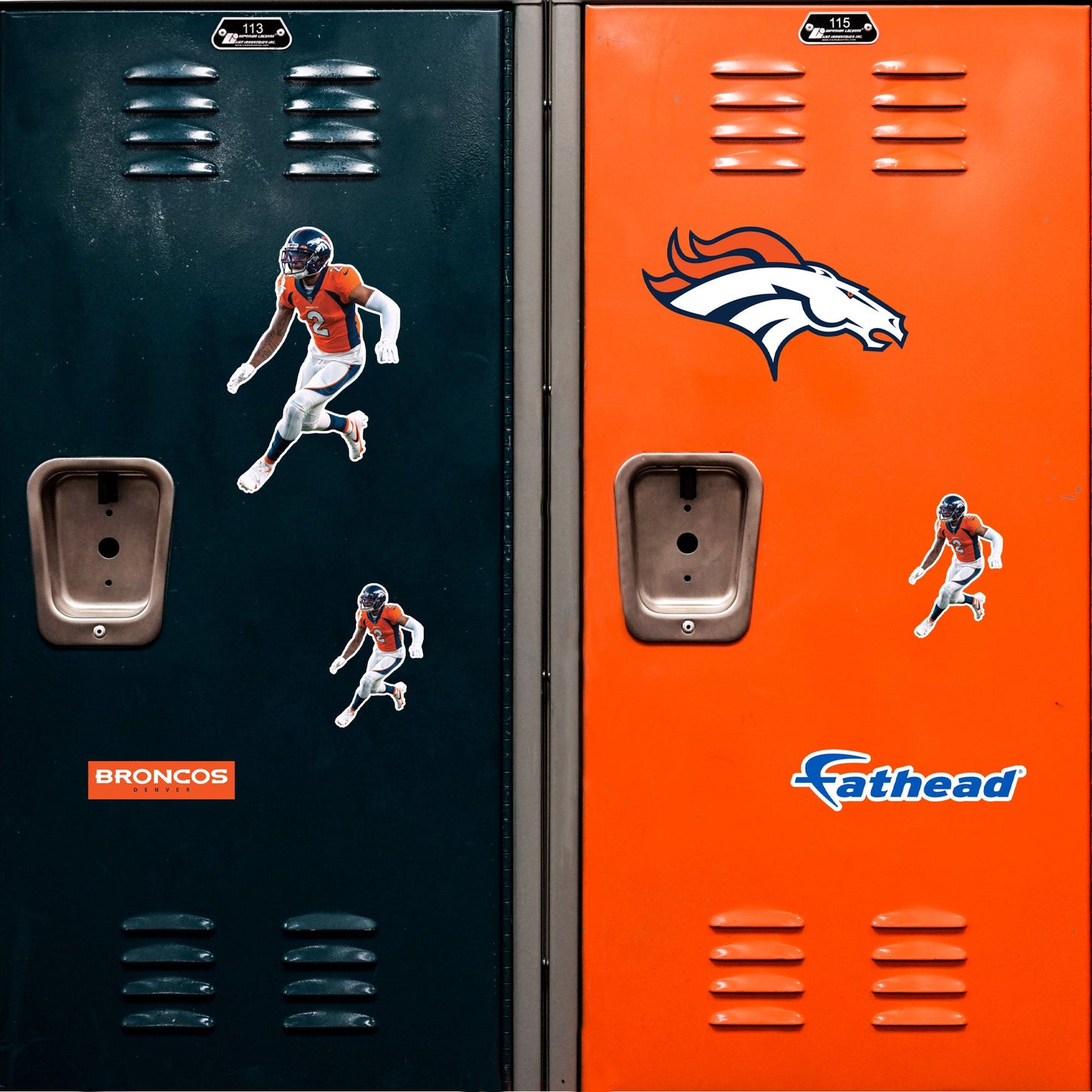 Pat Surtain II - 5 Minis (Mixed Sizes) - Official NFL - Denver Broncos - Reusable Vinyl Decals