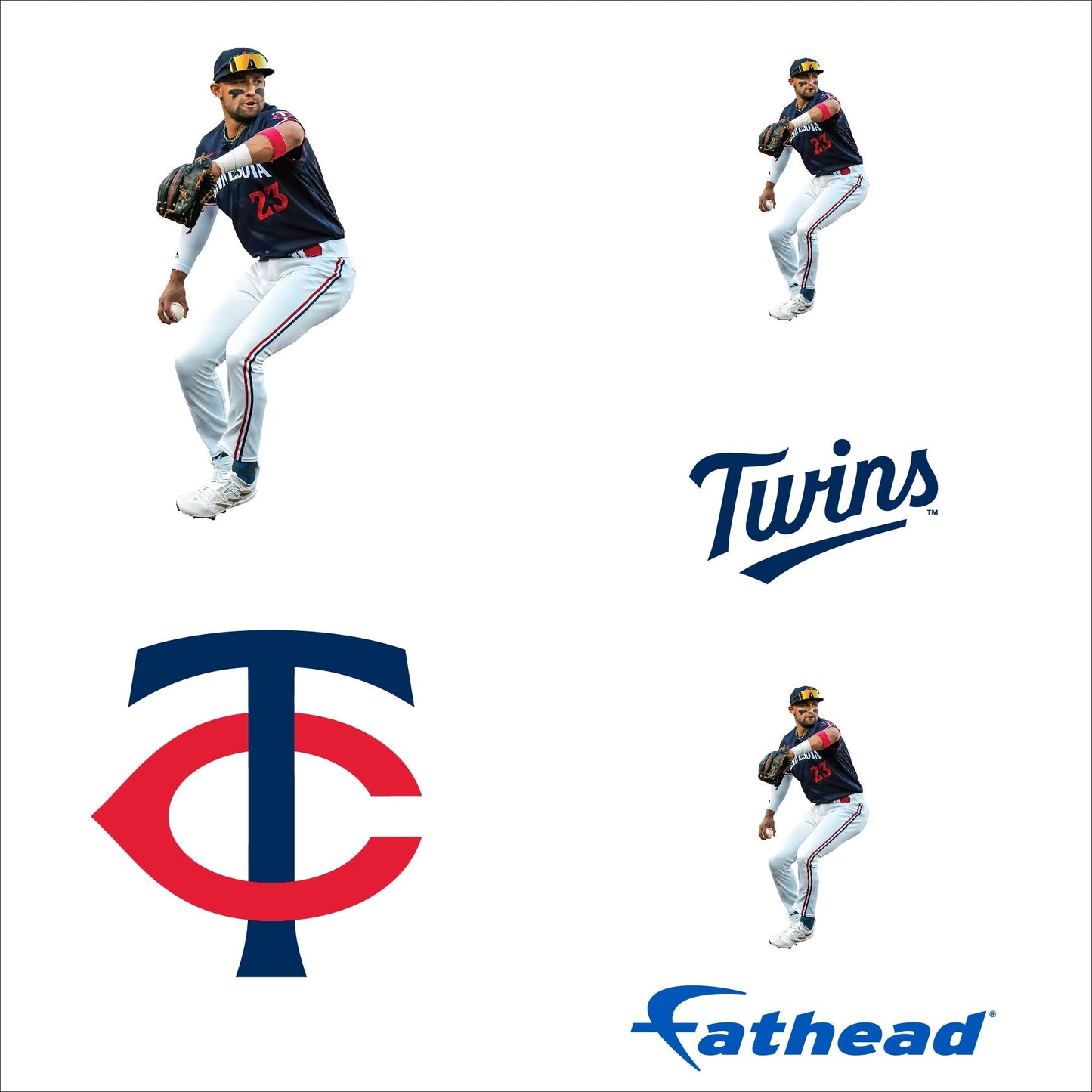 Royce Lewis - 5 Minis (Mixed Sizes) - Official MLB - Minnesota Twins - Reusable Vinyl Decals