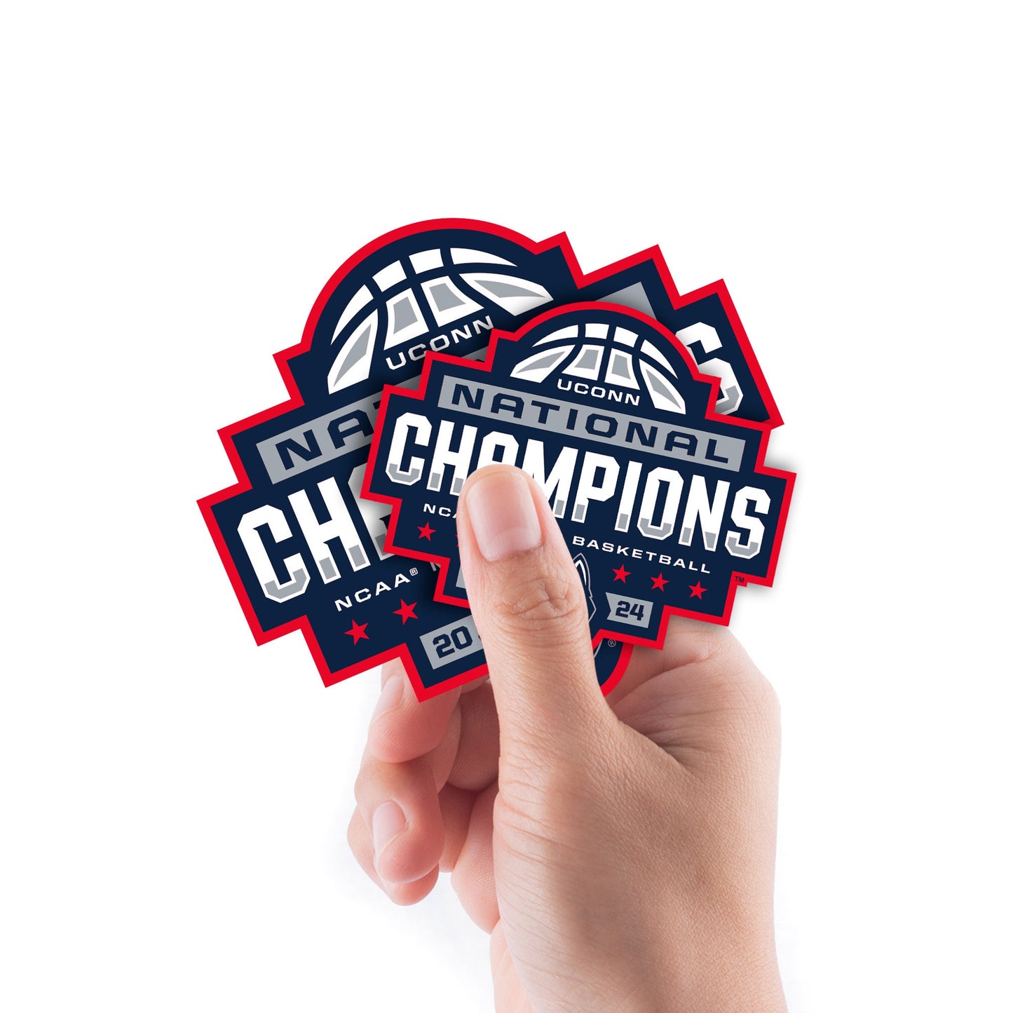 UConn Huskies - 5 Logo Minis (Mixed Sizes) - Official NCAA - 2024 Men's Basketball National Champions - Reusable Vinyl Decals