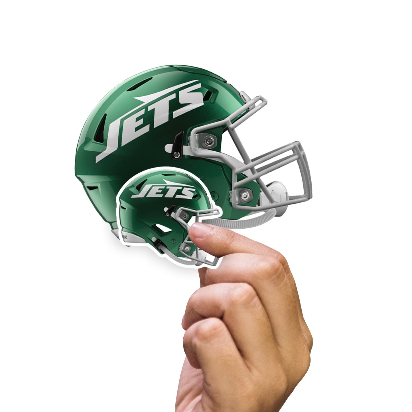 New York Jets - 5 Helmet Minis (Mixed Sizes) - Official NFL - Reusable Vinyl Decals