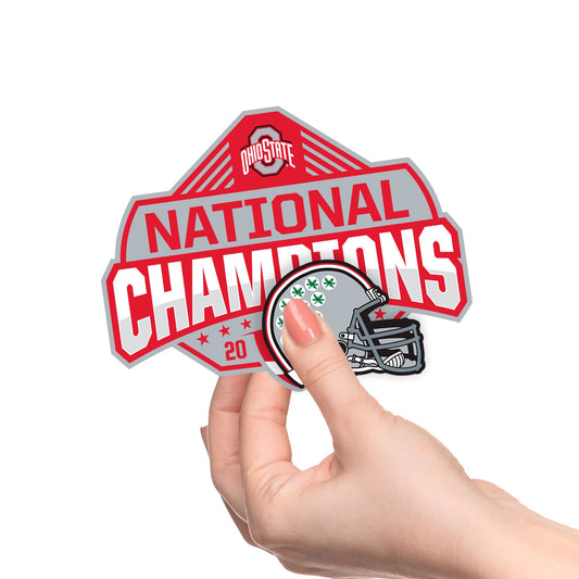 2024 National Football Champions - Logo Minis - Official NCAA - Ohio State Buckeyes - Reusable Vinyl Decals