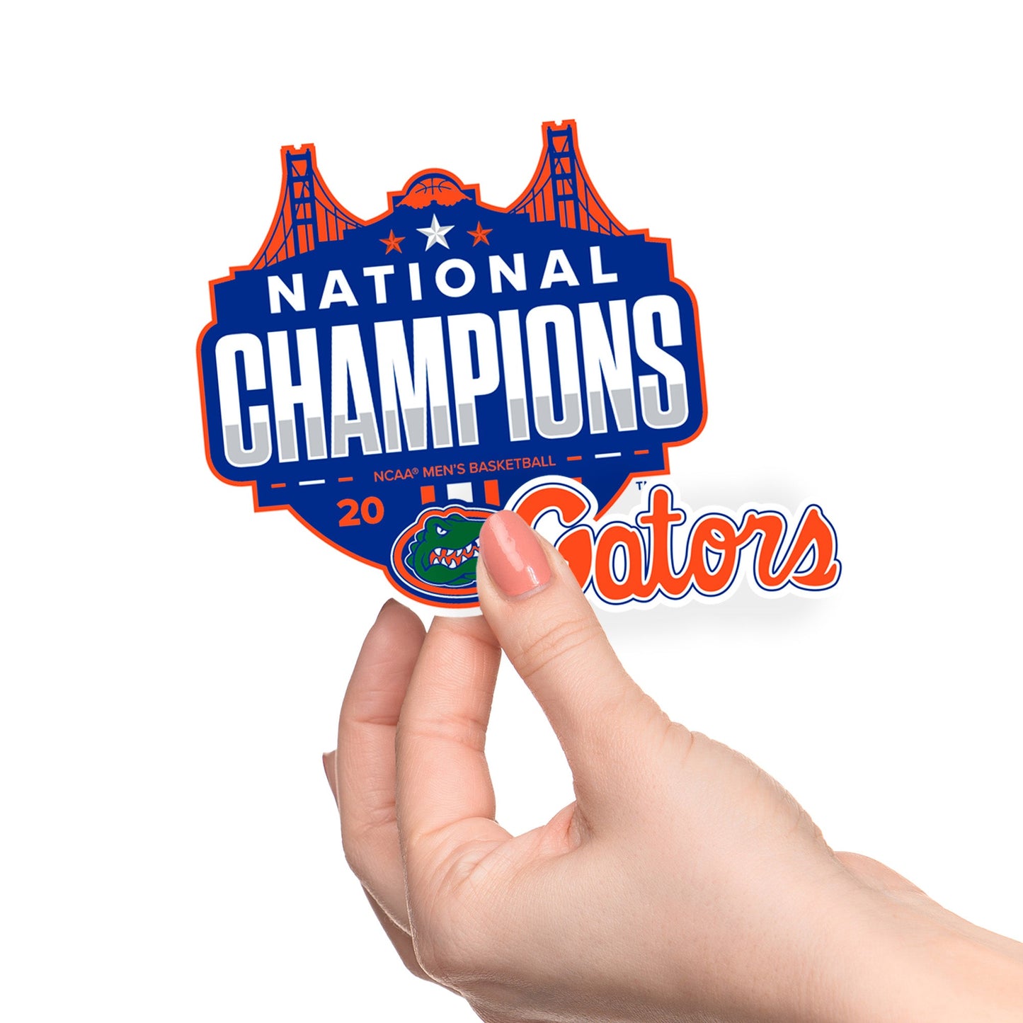 2025 Men's Basketball Champions Logos - 5 Minis Collection (Mixed Sizes) - Official NCAA - Florida Gators - Reusable Vinyl Decals