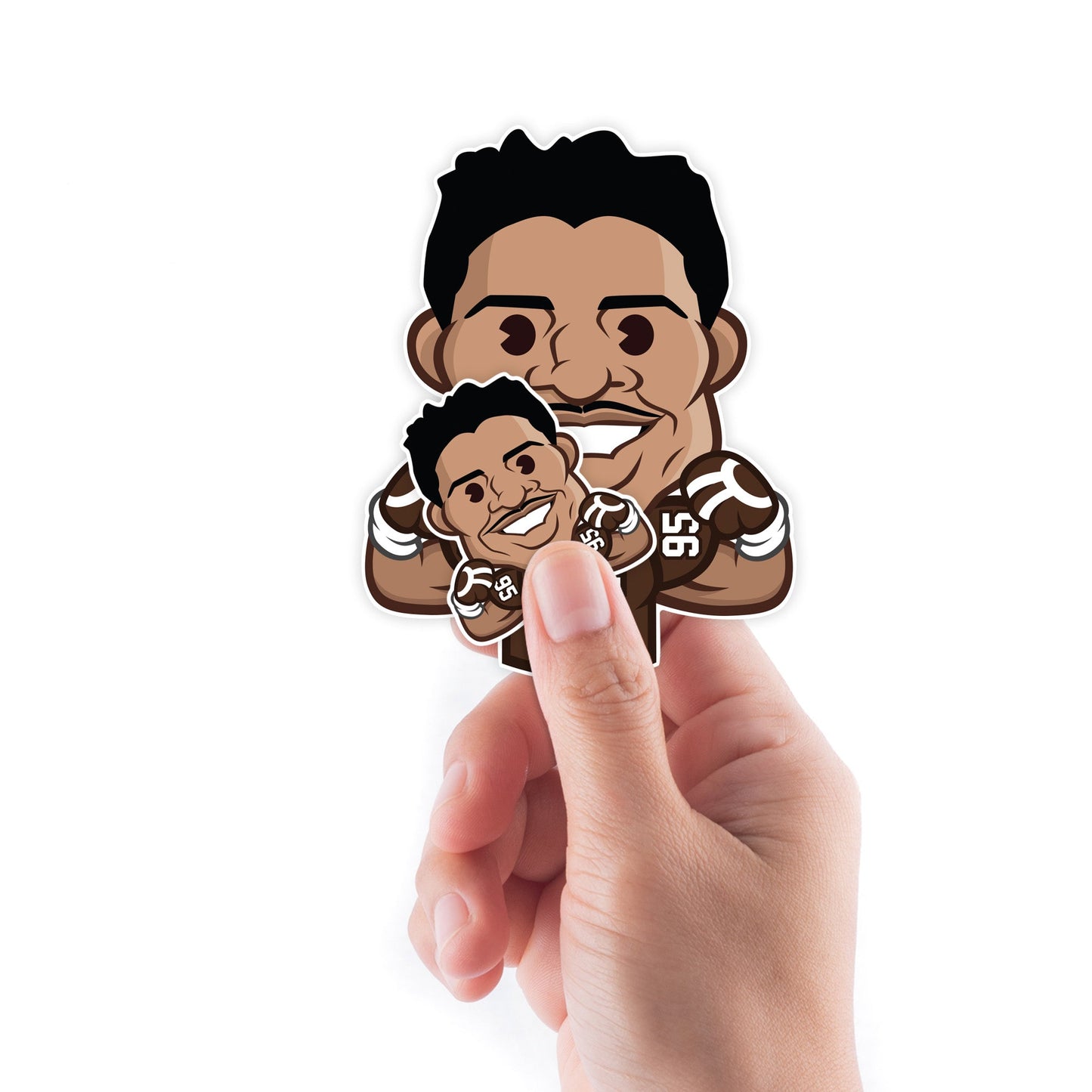 Myles Garrett - 5 Emoji Minis (Mixed Sizes) - Official NFLPA - Cleveland Browns - Reusable Vinyl Decals