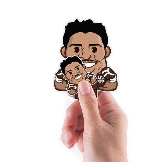 Myles Garrett - 5 Emoji Minis (Mixed Sizes) - Official NFLPA - Cleveland Browns - Reusable Vinyl Decals