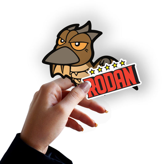 Godzilla - 5 Deformed Minis (Mixed Sizes) - Official Toho - Rodan - Reusable Vinyl Decals