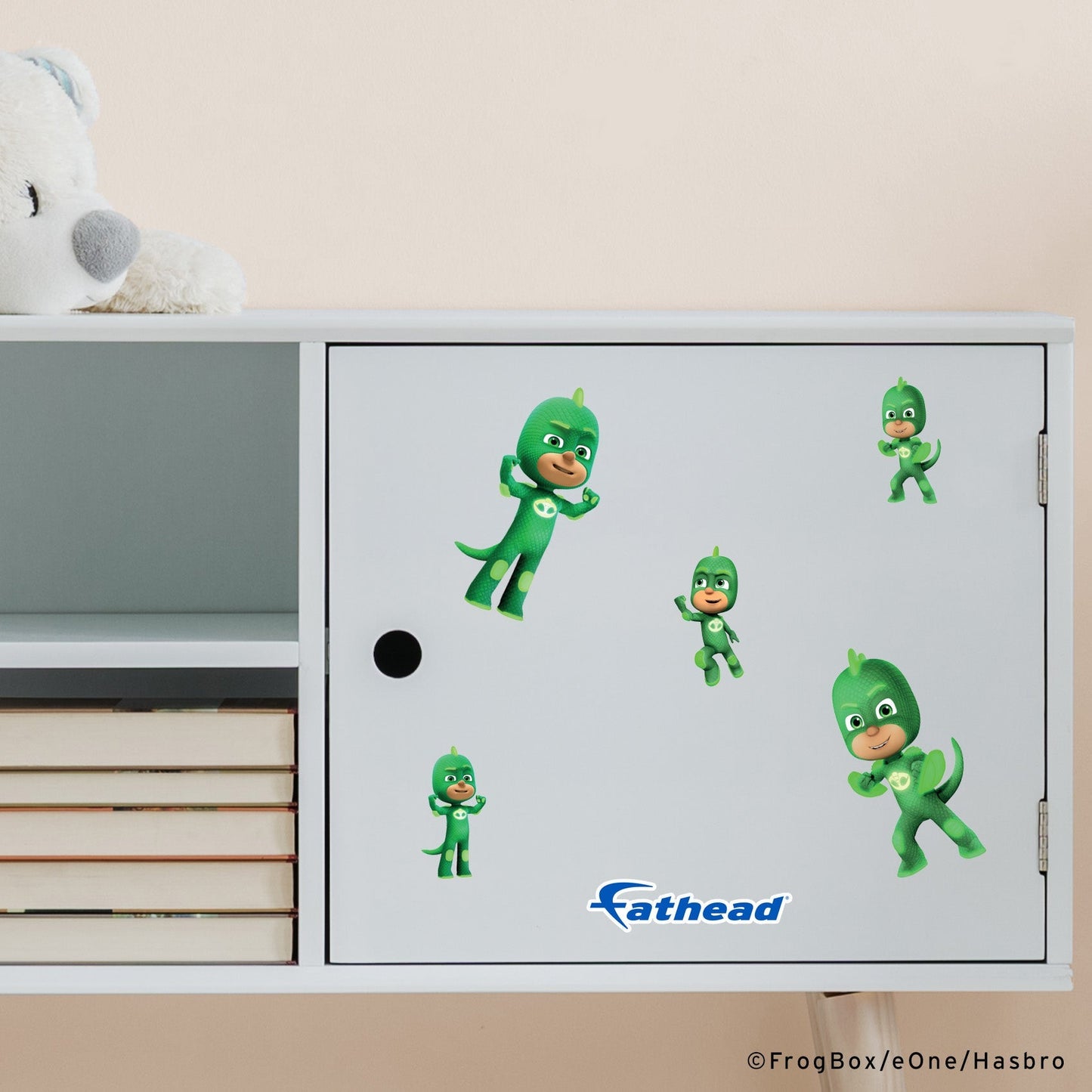 PJ Masks - 5 Gekko Minis (Mixed Sizes) - Official Hasbro - Reusable Vinyl Decals