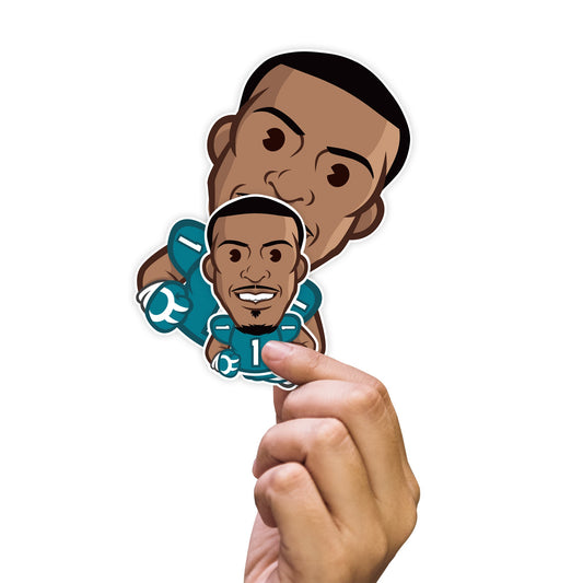 Travis Etienne Jr. - 5 Emoji Minis (Mixed Sizes) - Official NFLPA - Jacksonville Jaguars - Reusable Vinyl Decals