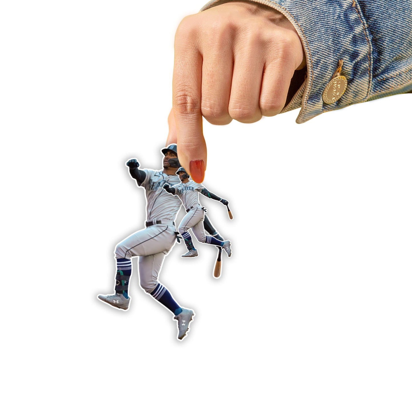 Julio Rodriguez - 5 Player Minis (Mixed Sizes) - Official MLB - Seattle Mariners - Reusable Vinyl Decals