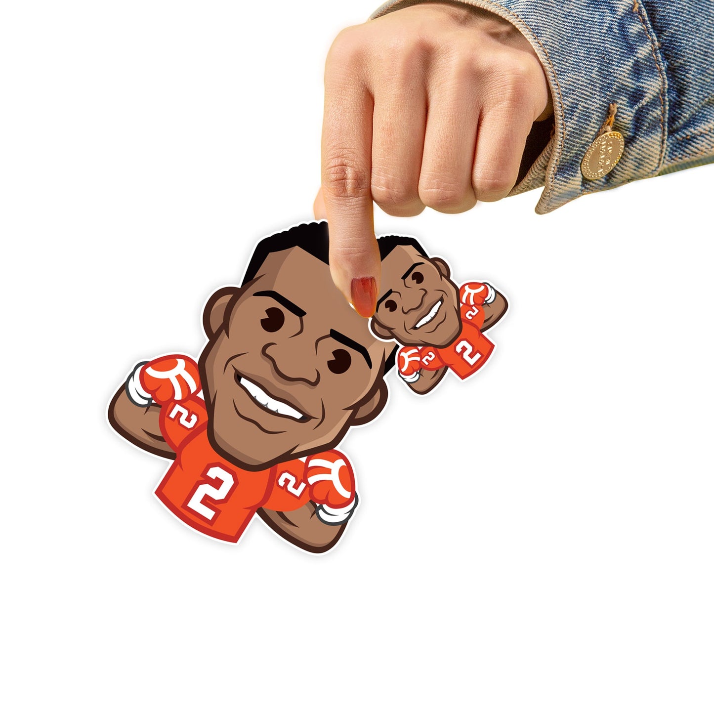 Pat Surtain II - 5 Emoji Minis (Mixed Sizes) - Official NFLPA - Denver Broncos - Reusable Vinyl Decals