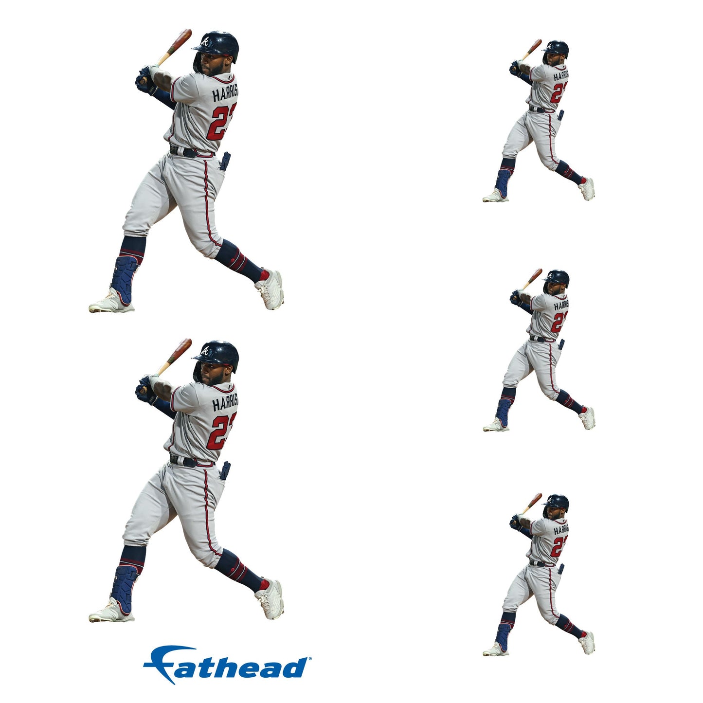 Michael Harris II - 5 Player Minis (Mixed Sizes) - Official MLB - Atlanta Braves - Reusable Vinyl Decals