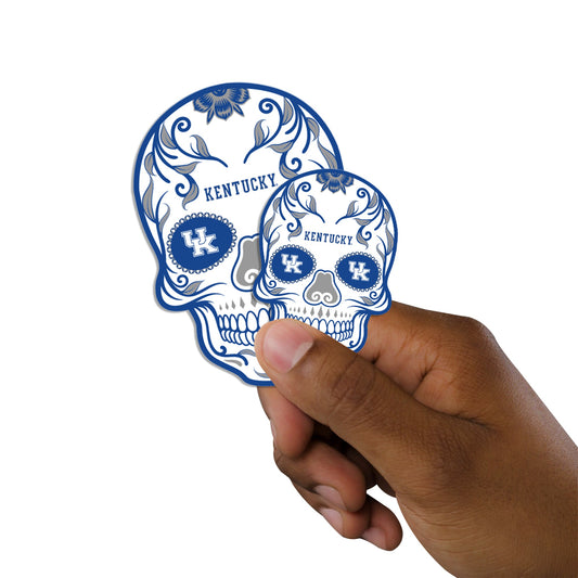 Kentucky Wildcats - 5 Sugar Skull Logo Minis (Mixed Sizes) - Official NCAA - Reusable Vinyl Decals