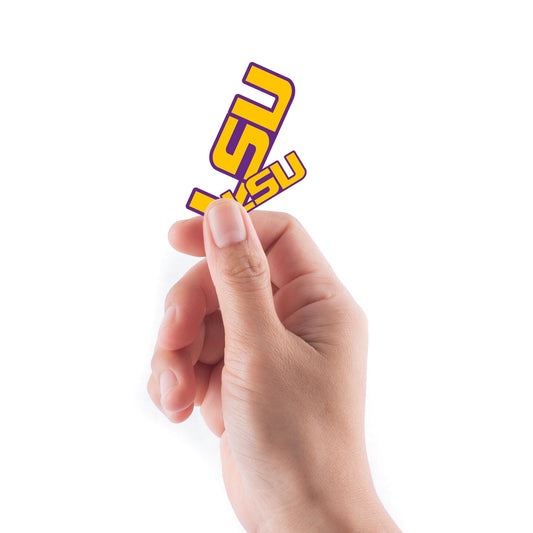 Louisiana State U - 5 Logo Minis (Mixed Sizes) - Official NCAA - LSU Tigers - Reusable Vinyl Decals