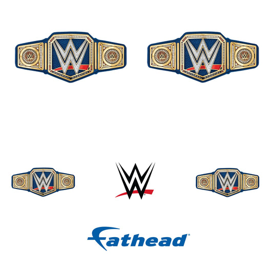 Blue Universal Title - 5 Minis (Mixed Sizes) - Official WWE - Reusable Vinyl Decals