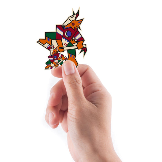 Arizona Coyotes - 5 Logo Minis (Mixed Sizes) - Official NHL - Reusable Vinyl Decals