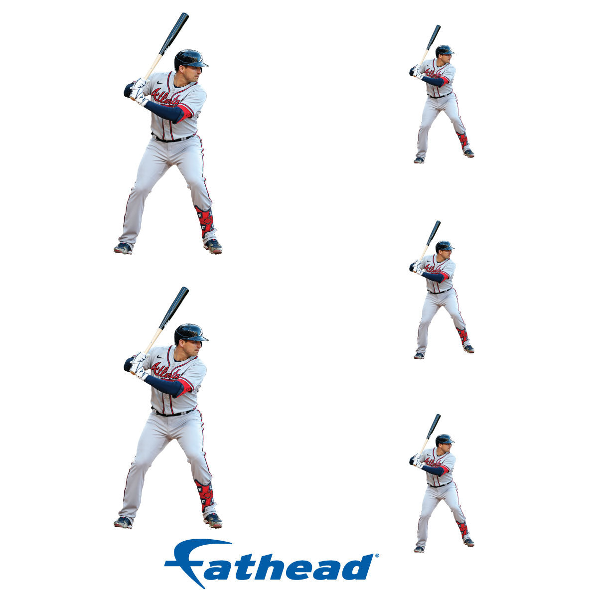 Austin Riley - 5 Player Minis (Mixed Sizes) - Official MLB - Atlanta Braves - Reusable Vinyl Decals